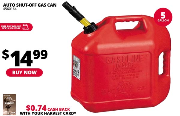 5-Gallon Auto Shutoff Gasoline Can