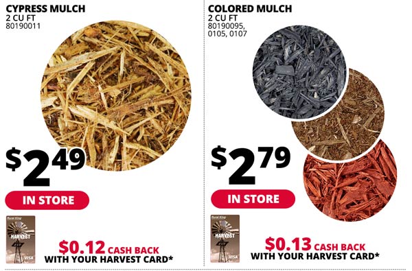 2 Cu. Ft. Cypress or Colored Mulch