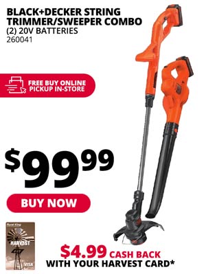 Black & Decker 10" 20V String Trimmer/Sweeper
