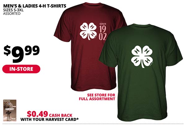 [IN-STORE] Men's & Ladies 4H T-Shirts