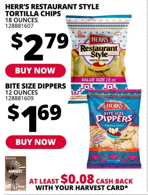 Herr's Restaurant Style Tortilla Chips or Bite Size Dippers