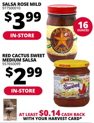Salsa Rose Mild or Red Cactus Sweet Medium Salsa 16 oz.