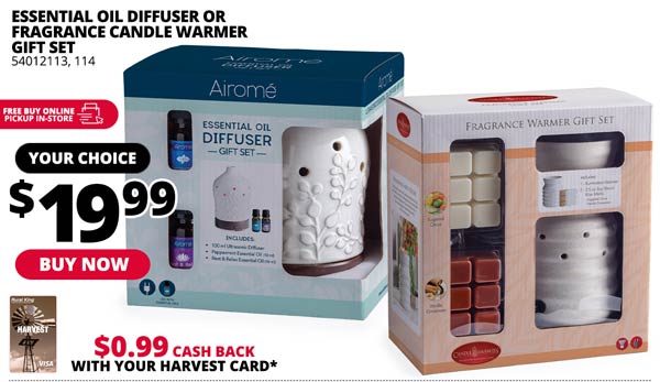 Essential Oil Diffuser or Fragrance Candle Warmer Gift Set