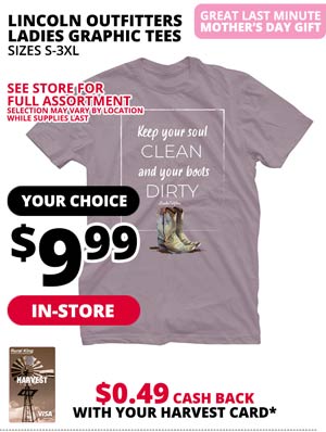 [IN-STORE] Lincoln Outfitters Ladies Graphic Tees