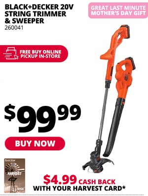 Black + Decker 20V String Trimmer & Sweeper