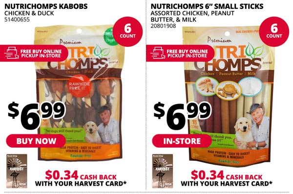 NutriChomps 6ct Kabobs or 6ct Small Sticks