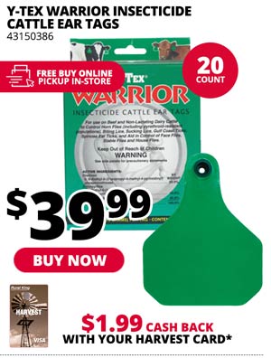 Y-Tex Warrior Insecticide Cattle Ear Tags