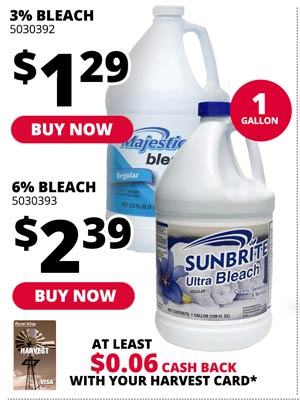 1-Gallon 3% or 6% Bleach
