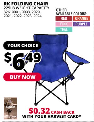 RK Folding Chair 225LB Capacity