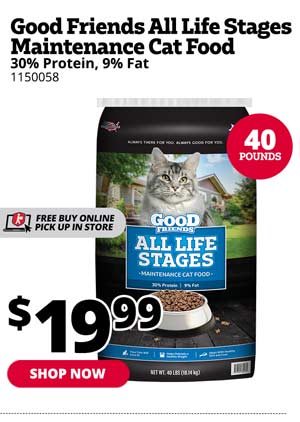 rural king good friends cat food