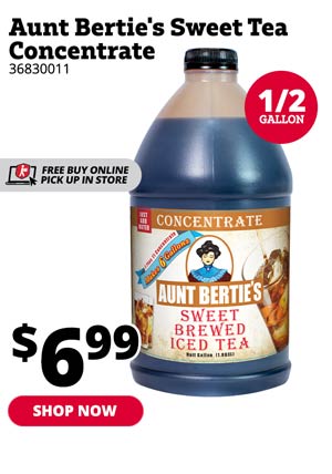 Aunt Bertie's Sweet Tea Concentrate - 36830011 E EREE BUY ONLINE FIEK UPIN STORE 