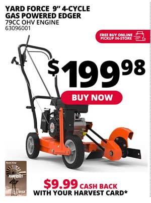 Yard Force 9 in. 4-Cycle Gas Powered Edger