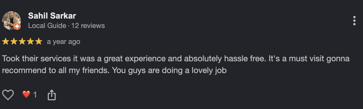 Google review