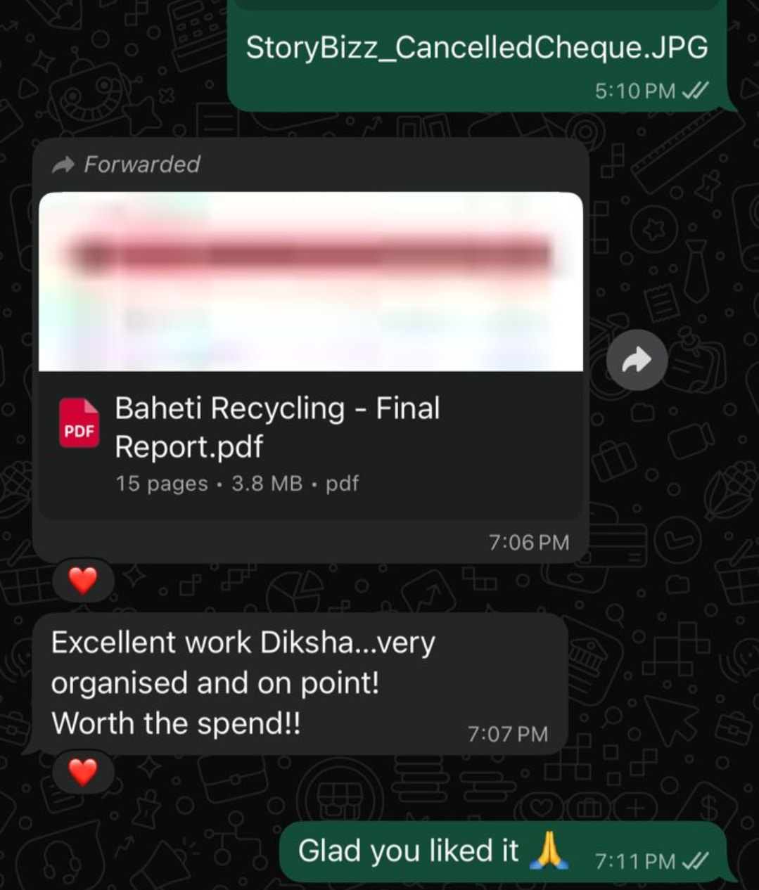 Client reaction