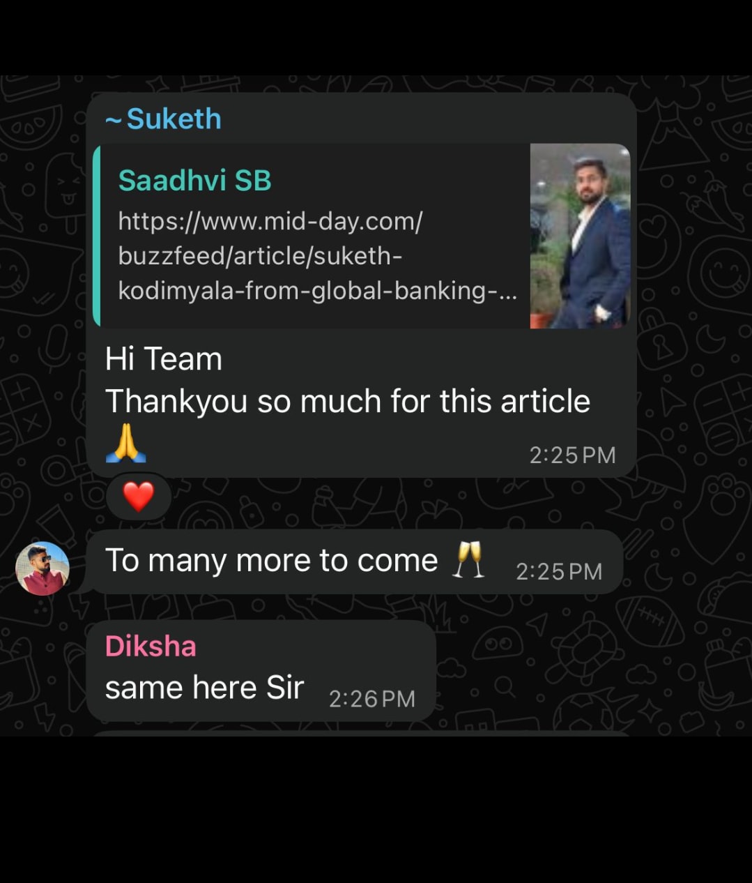 Client reaction