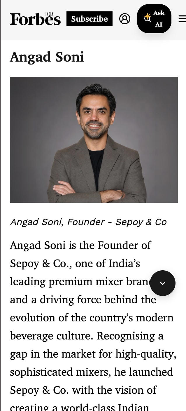Forbes India feature