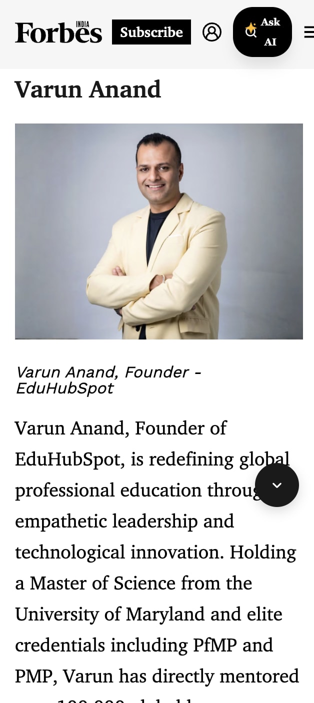 Forbes India feature