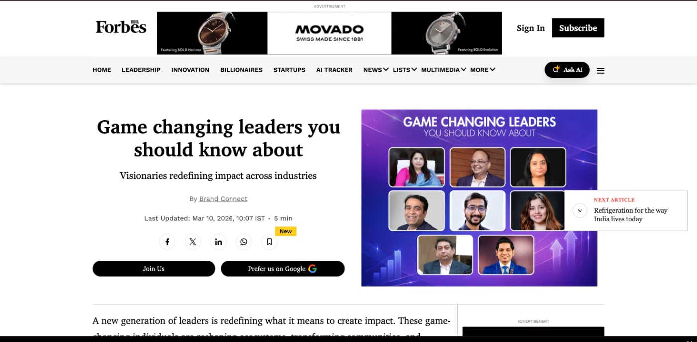 Forbes India feature preview