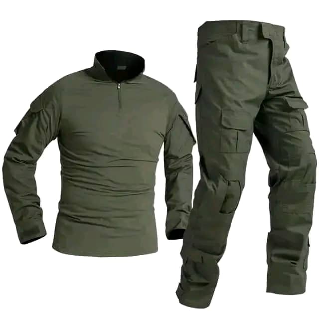 Vanguard Tactical Combat Shirt & Pants Uniform Set (Dark Olive Green)