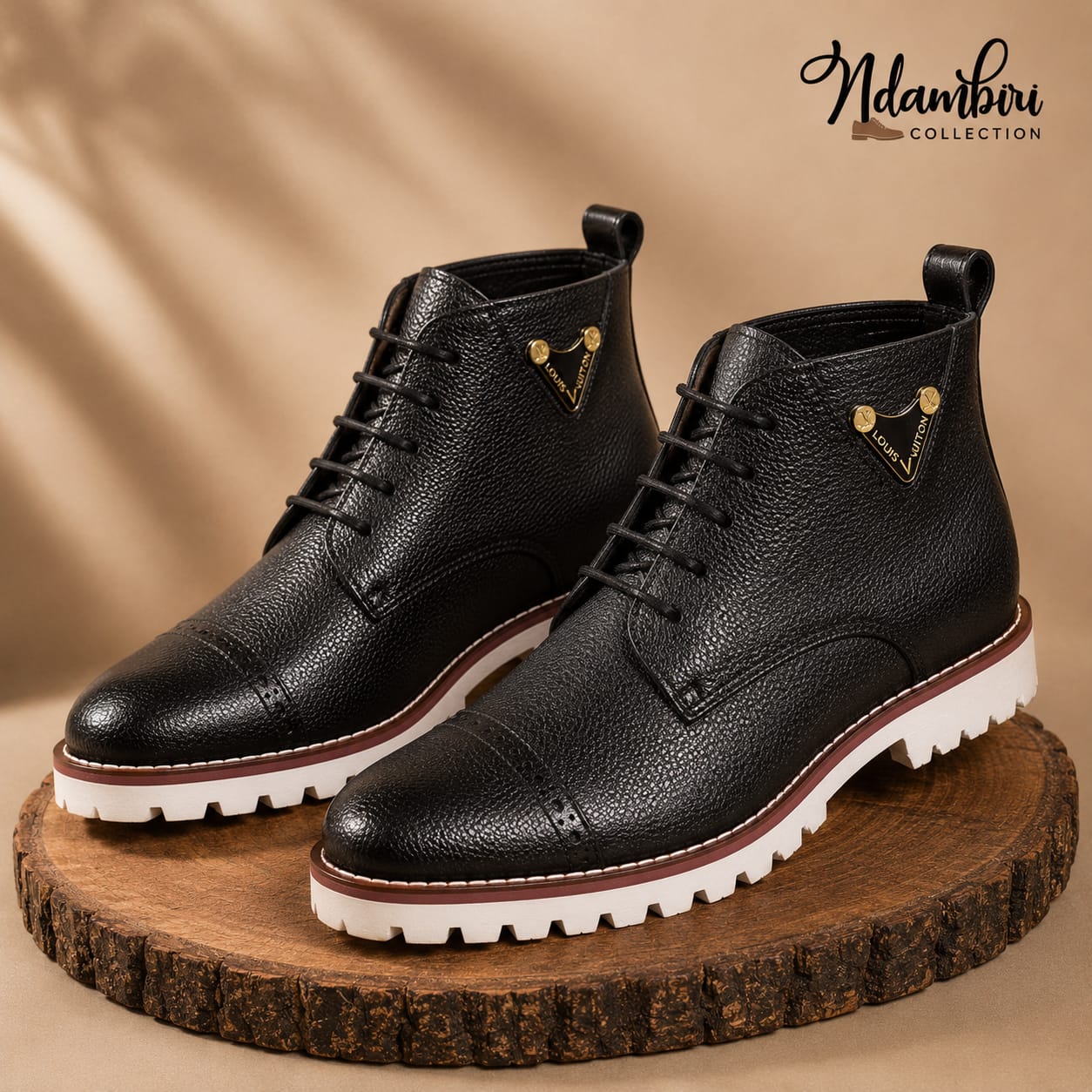 Louis Vuitton Leather Chukka Boots