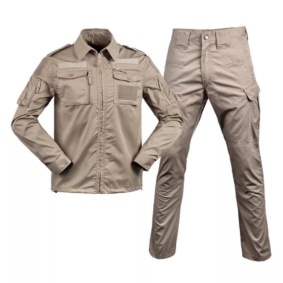F116 Tactical Field Uniform Shirt & Pants Set (Solid Khaki / Tan)