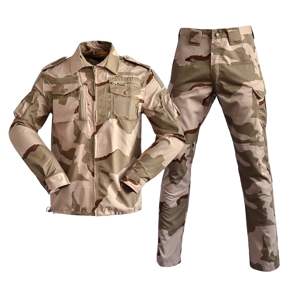 F116 Tactical Field Uniform Shirt & Pants Set (3-Color Desert Camo)