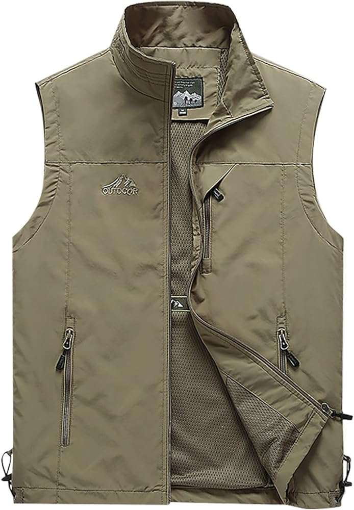 Men’s Lightweight Outdoor Multi-Pocket Utility Vest