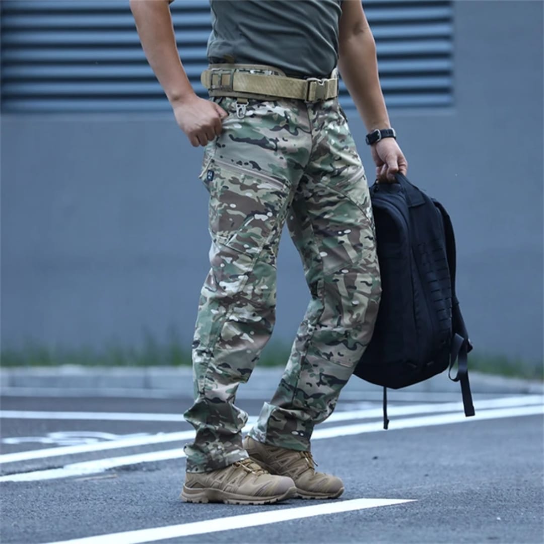 Men’s Arch-Cut Stretch Tactical Cargo Trousers