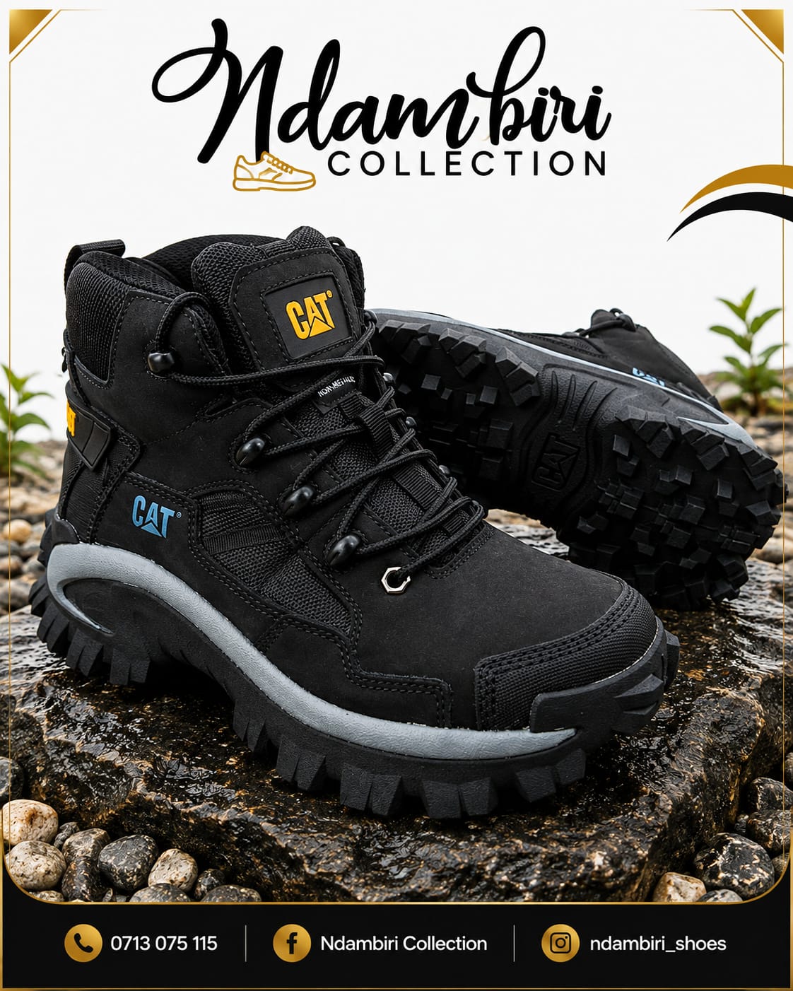 Men’s CAT (Caterpillar) Rugged Mid-Cut Tactical Work & Trail Boots
