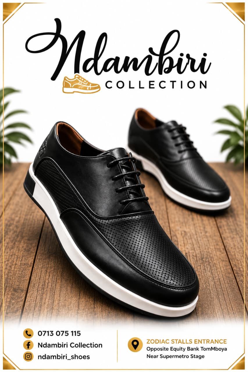 Men’s Smart Casual Perforated Leather Hybrid Dress Sneakers