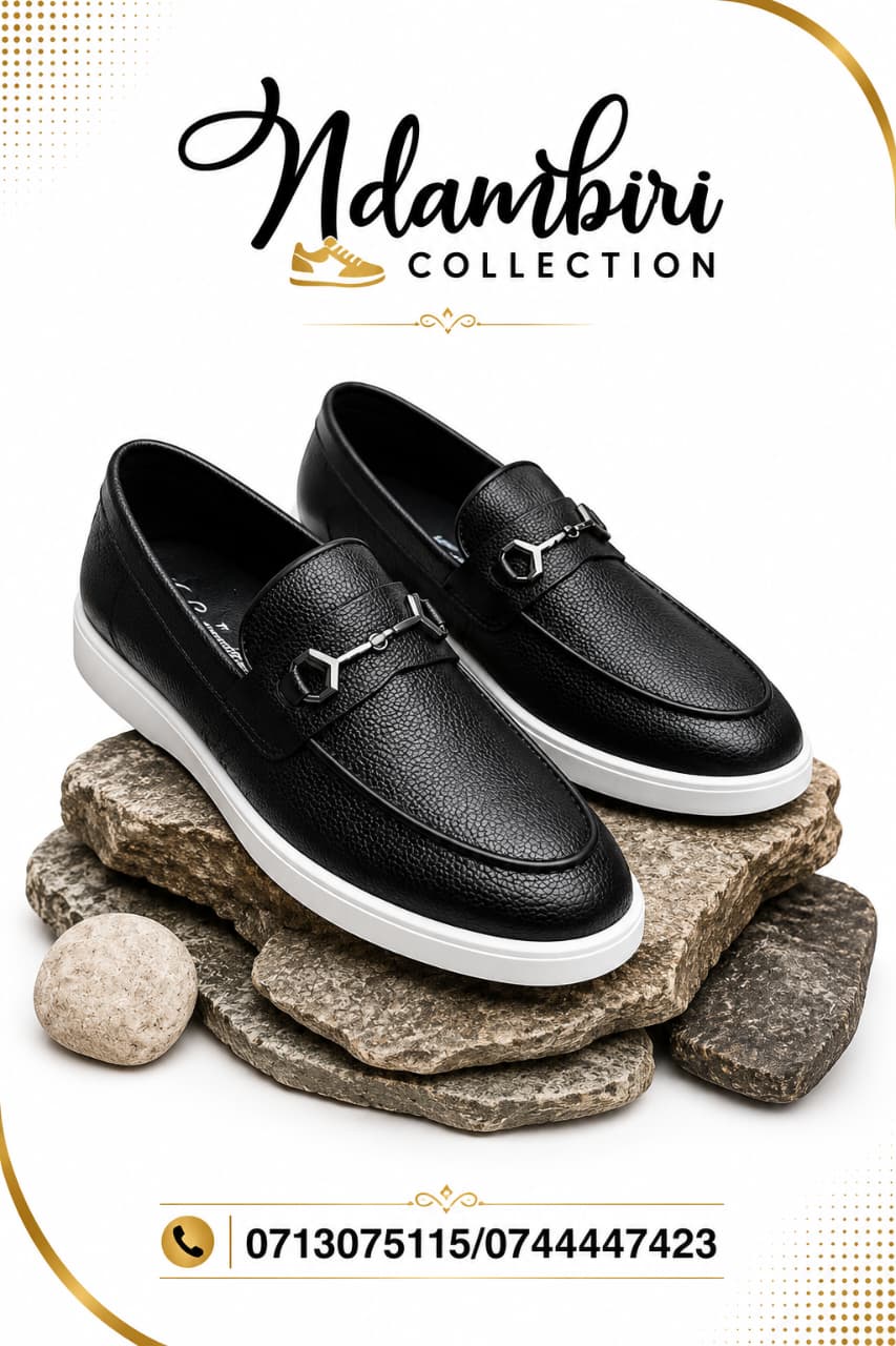 Men’s Horsebit Pebbled Leather Loafers
