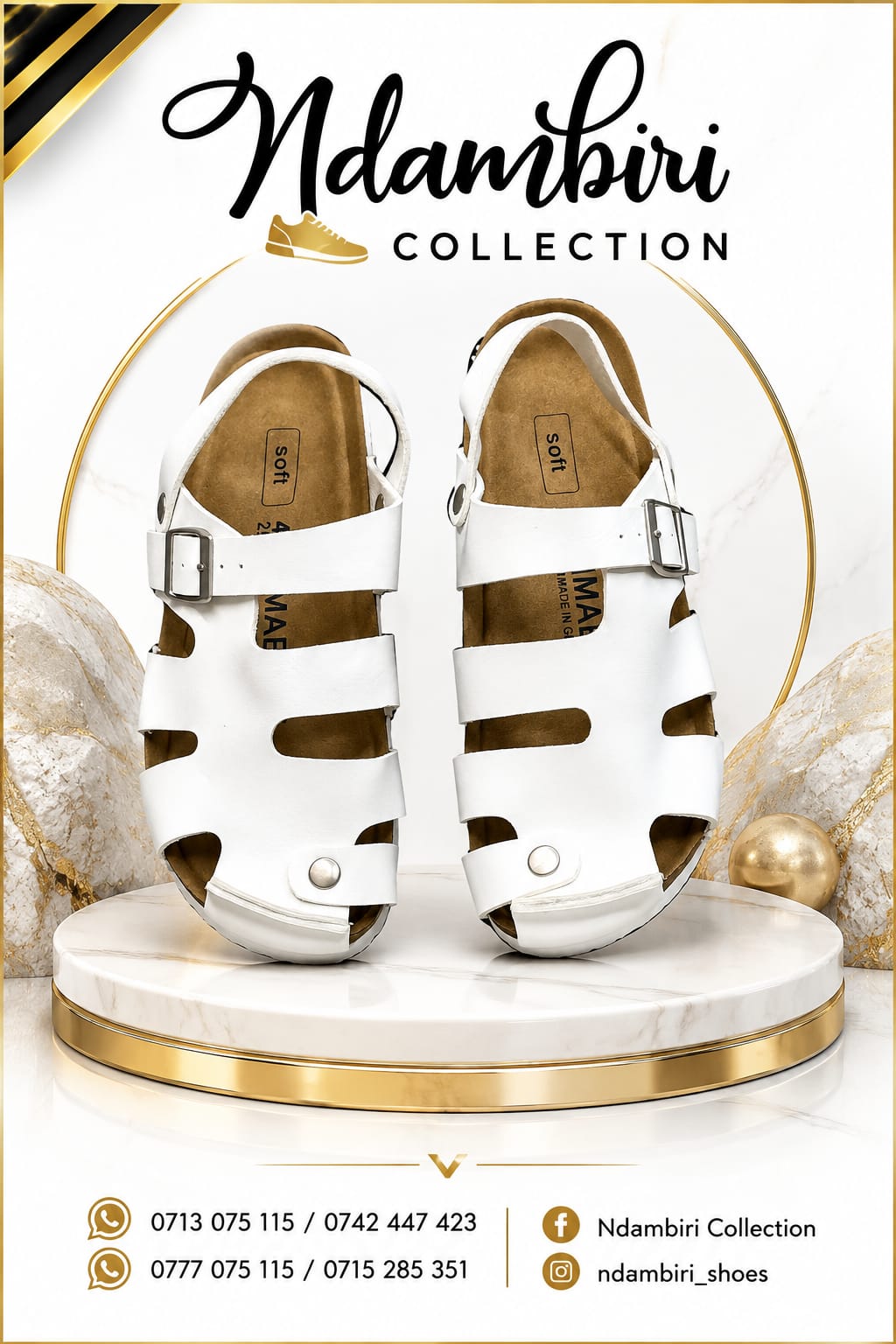 Men’s Cork Footbed Leather Fisherman Cage Sandals