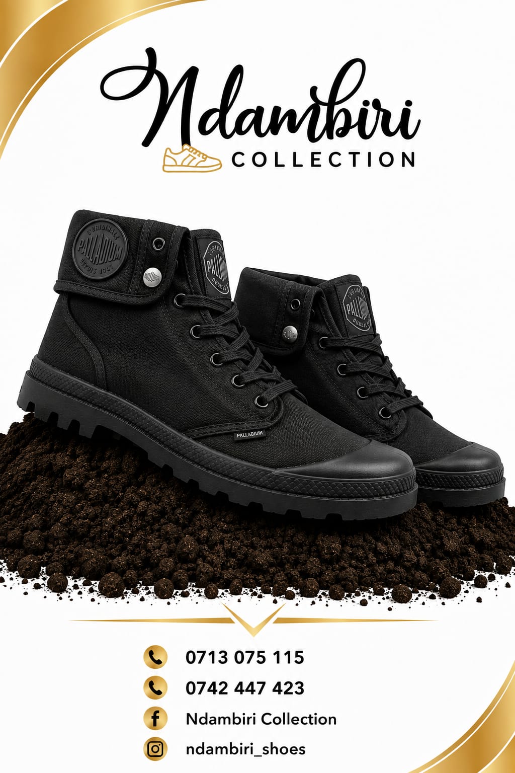 Palladium Baggy Canvas Fold-Over Boots