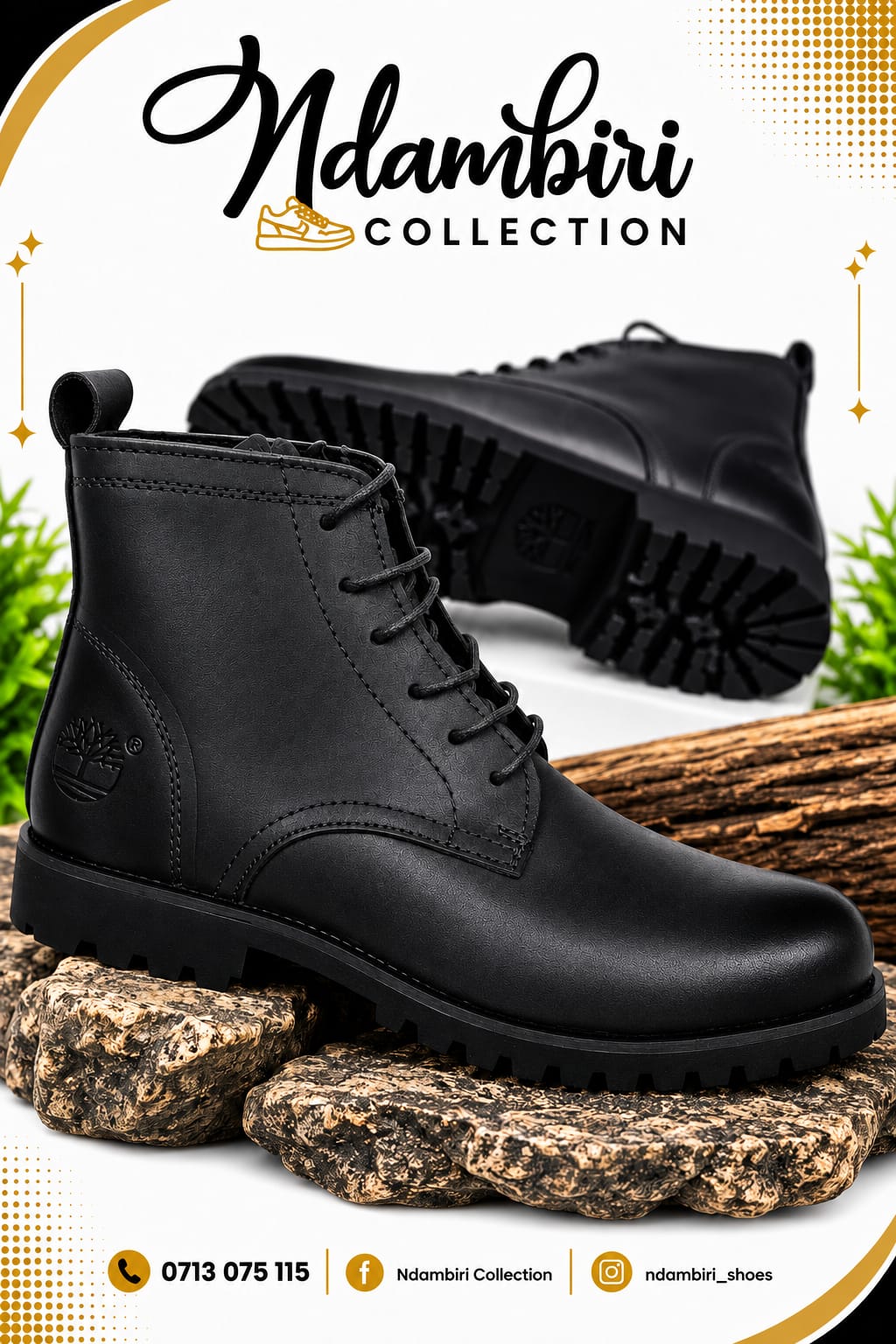 Timberland Leather Lace-Up Ankle Boots