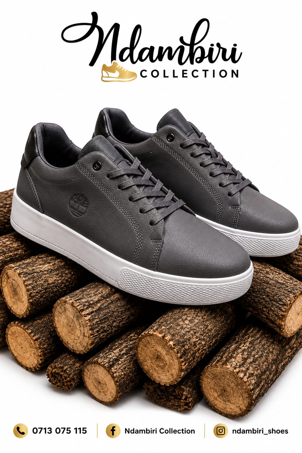 Timberland Debossed Logo Leather Cupsole Sneakers