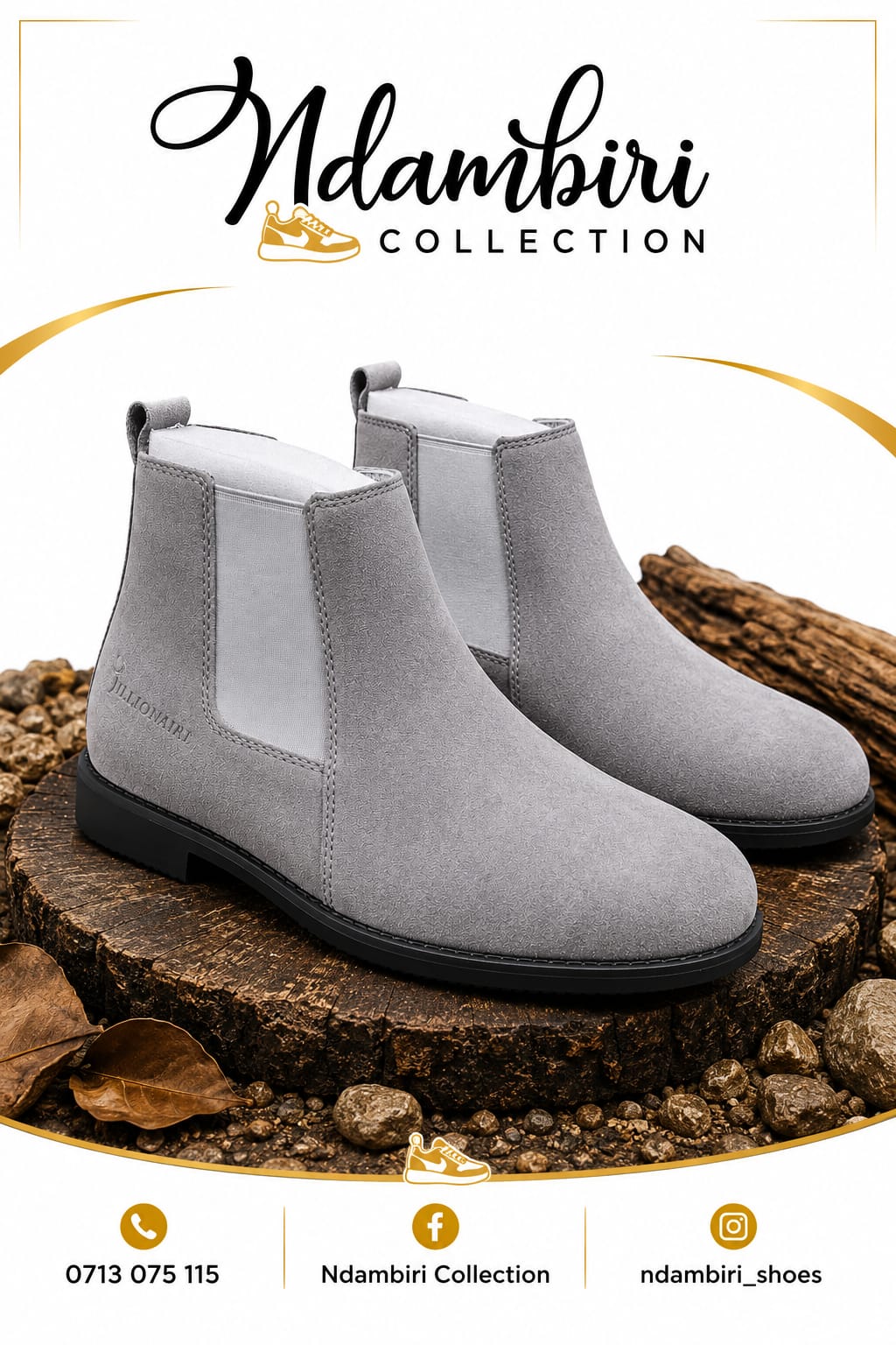 Billionaire Debossed Suede Chelsea Boots