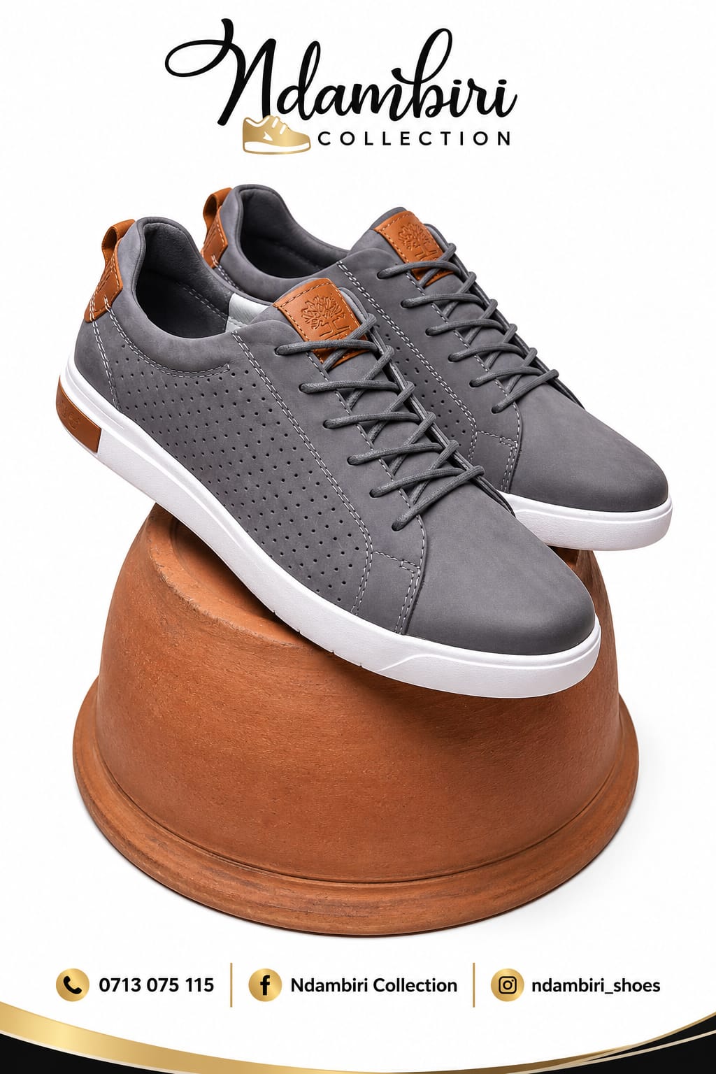 Timberland Perforated Leather Low Sneakers