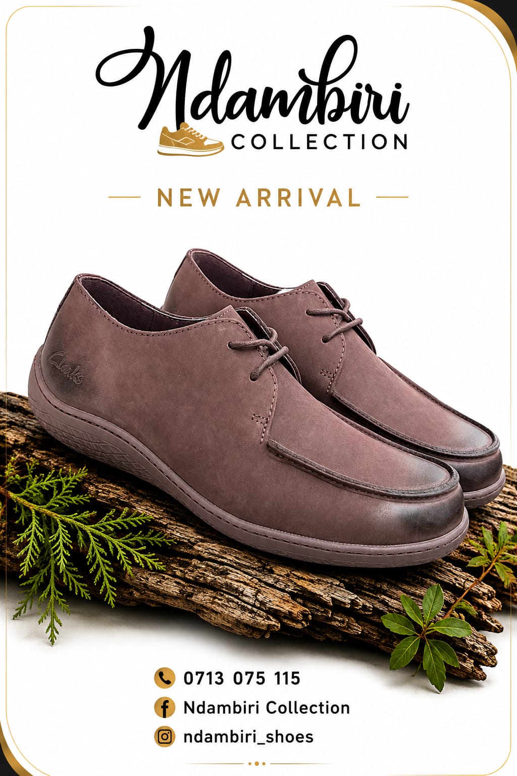 Clarks Leather Moc-Toe Casual Shoes
