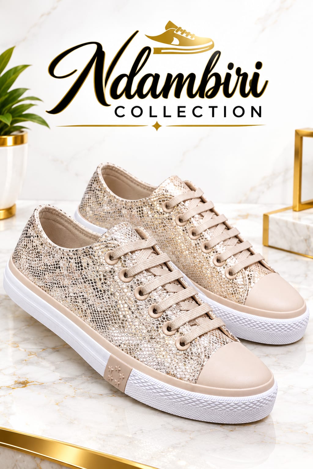 Converse Low-Top Textured & Snakeskin Pattern Sneakers