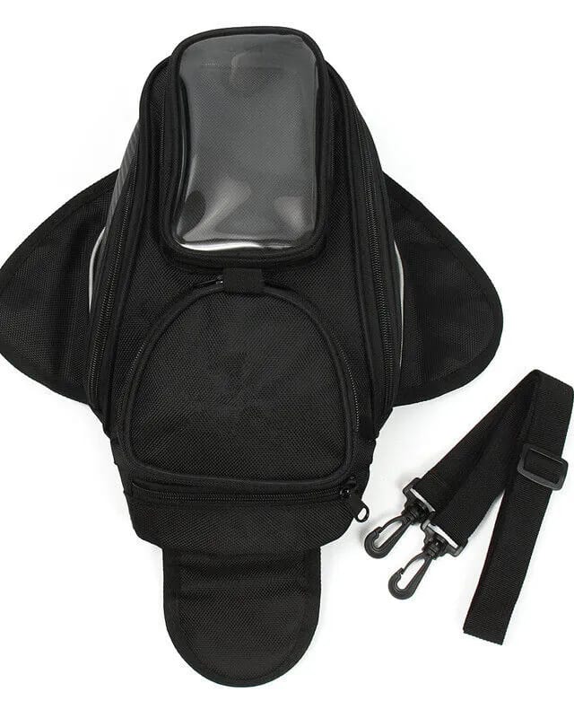 Black Magnetic Motorcycle Tank Bag