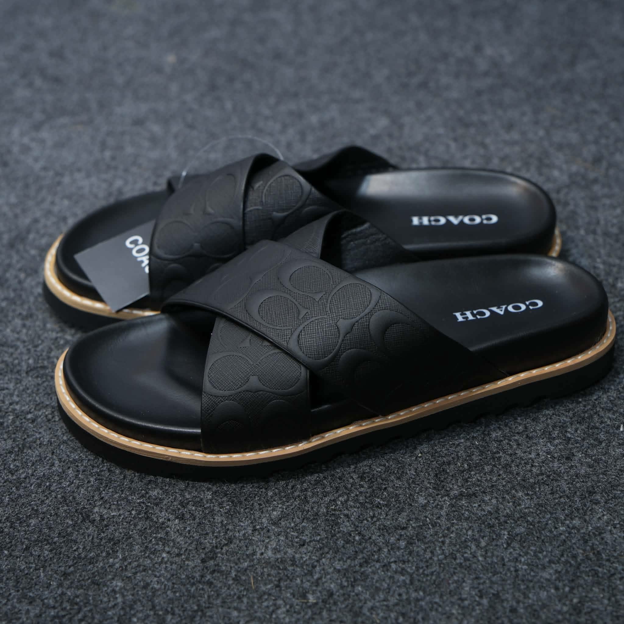Coach Cross Belt Slide Black