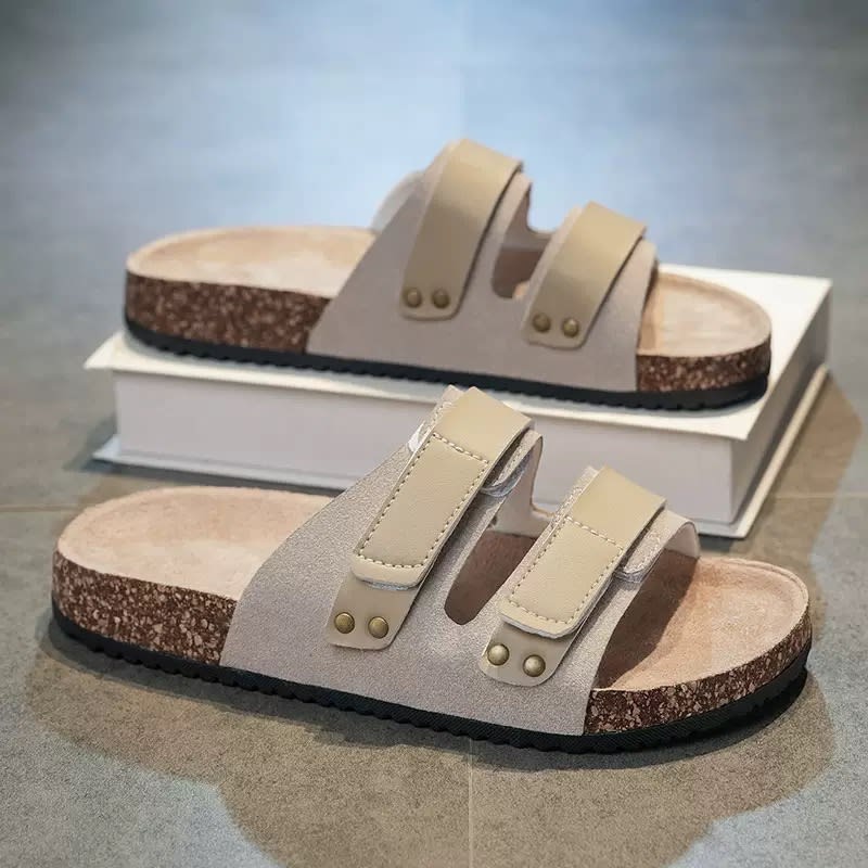 Two Belt Adjustable Slide Off White