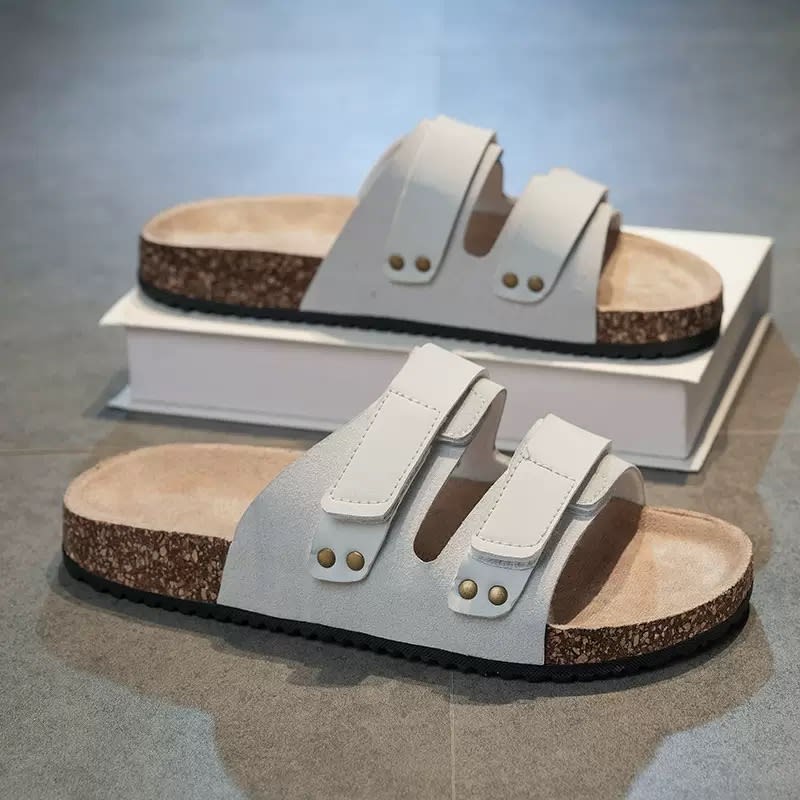 Two Belt Adjustable Slide White