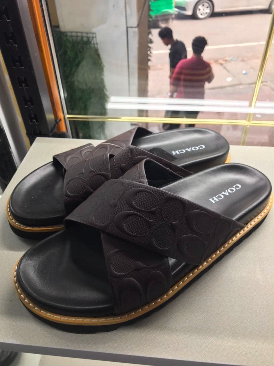 Coach Cross Belt Slide Coffee