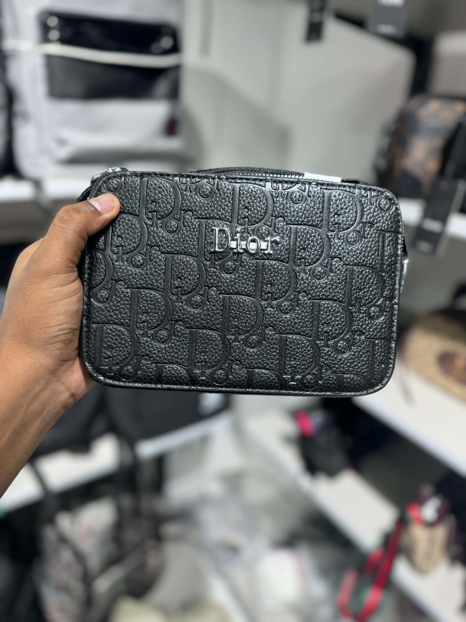 Dior Box Type Side Bag - Black