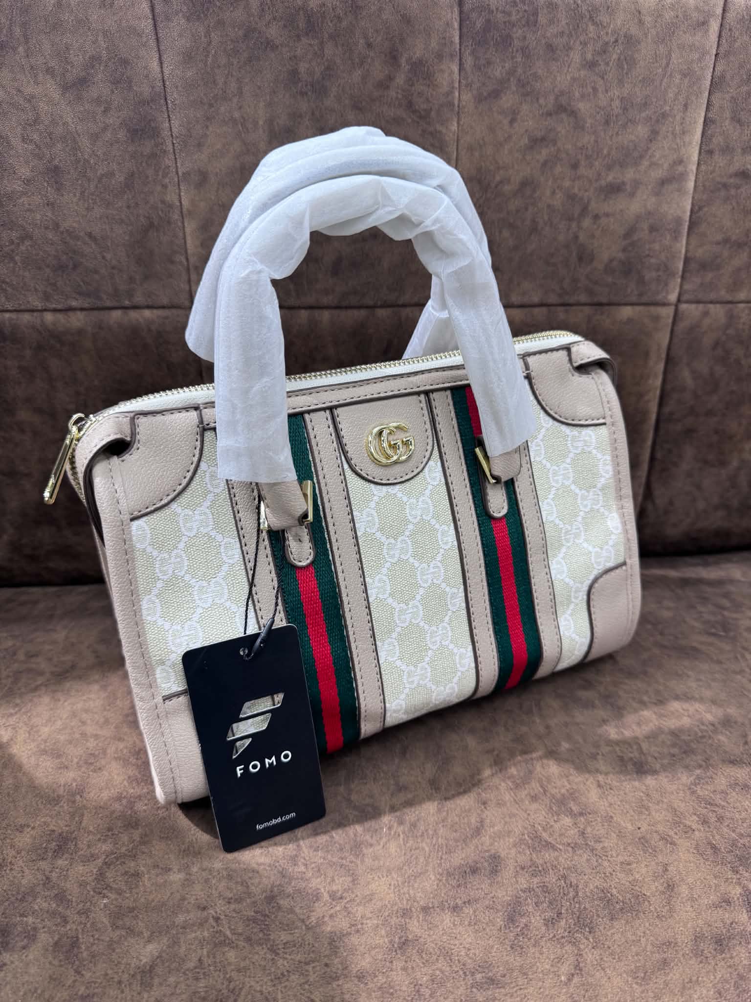Gucci Vanity Bag For Women - White/Brown