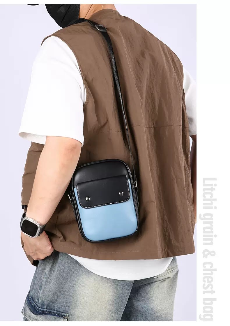 Premium Side Bag - Black/Sky thumbnail 1