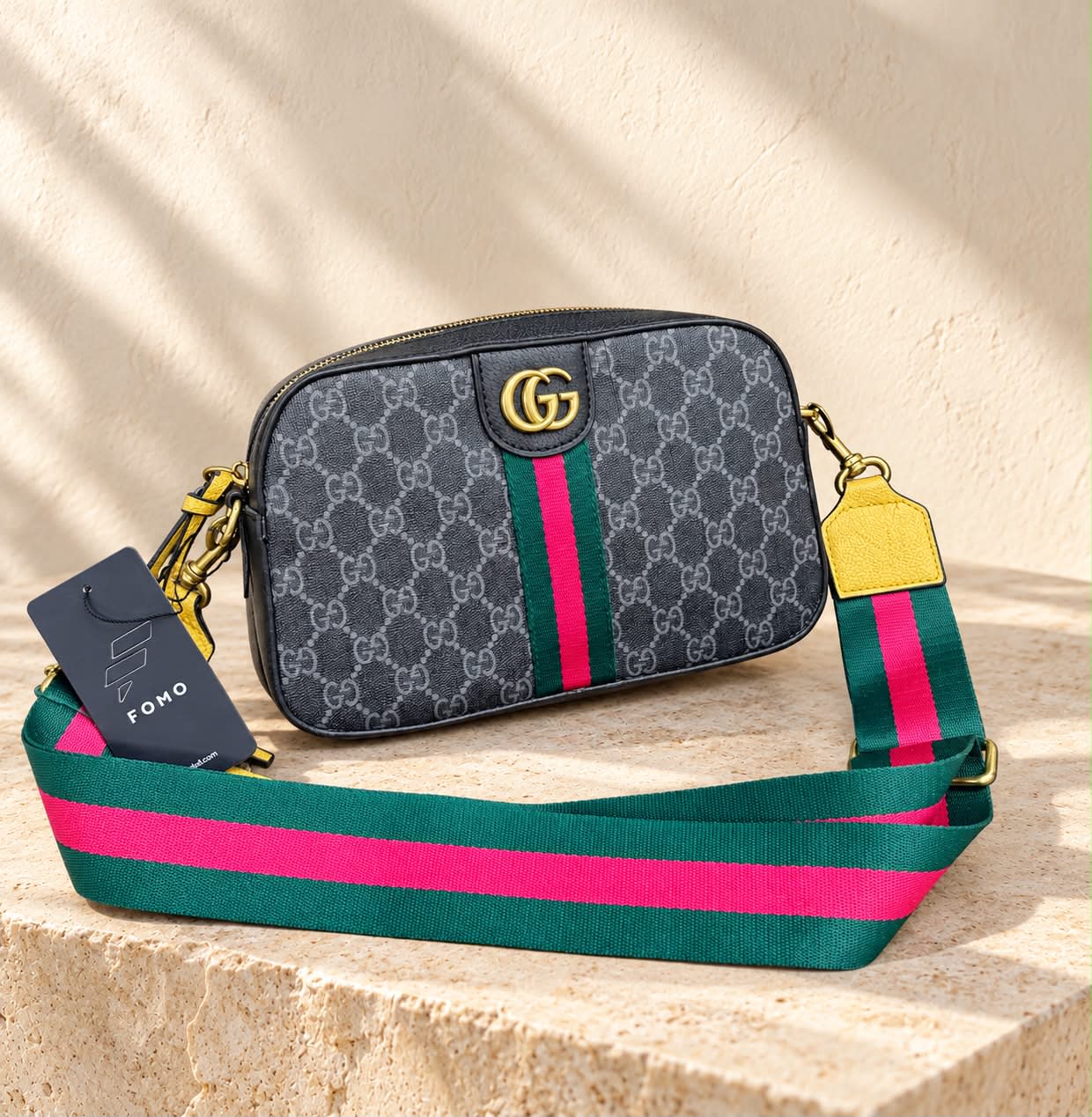 Gicci Side Bag -Black/Ash