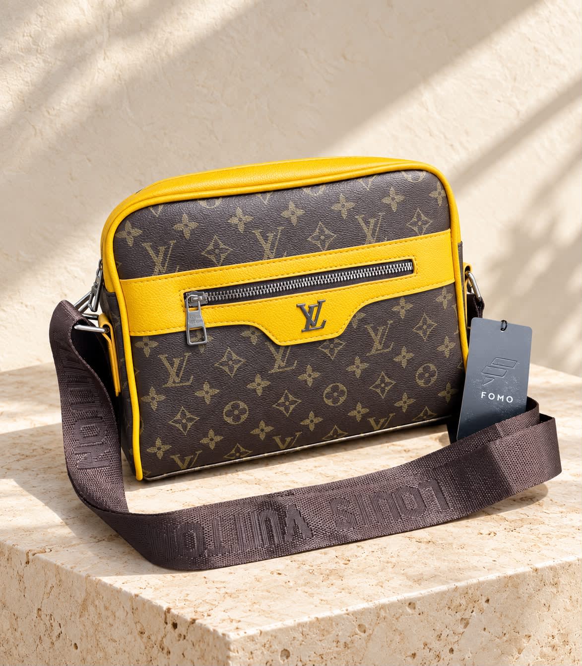 LV Large Side Bag- Brown/Yellow