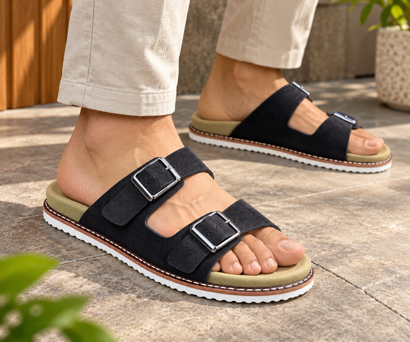 Fomo Premium two belt slide - chocolate  thumbnail 1
